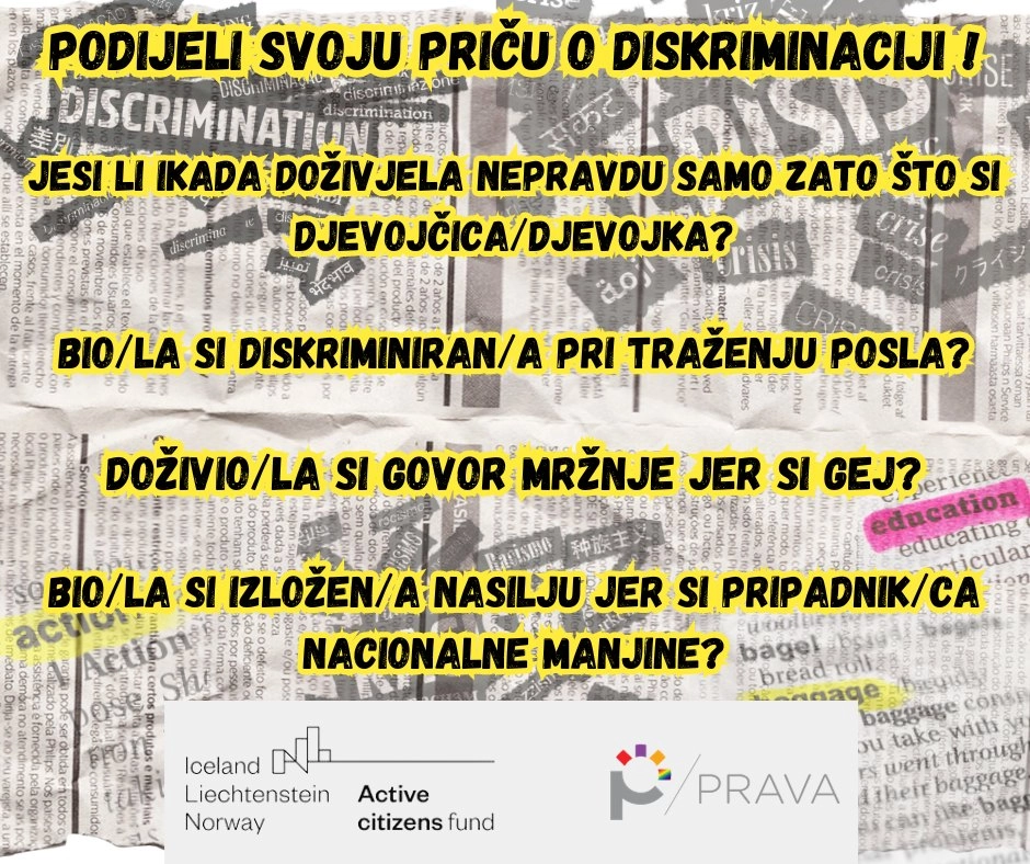 Podijeli svoju priču o diskriminaciji
