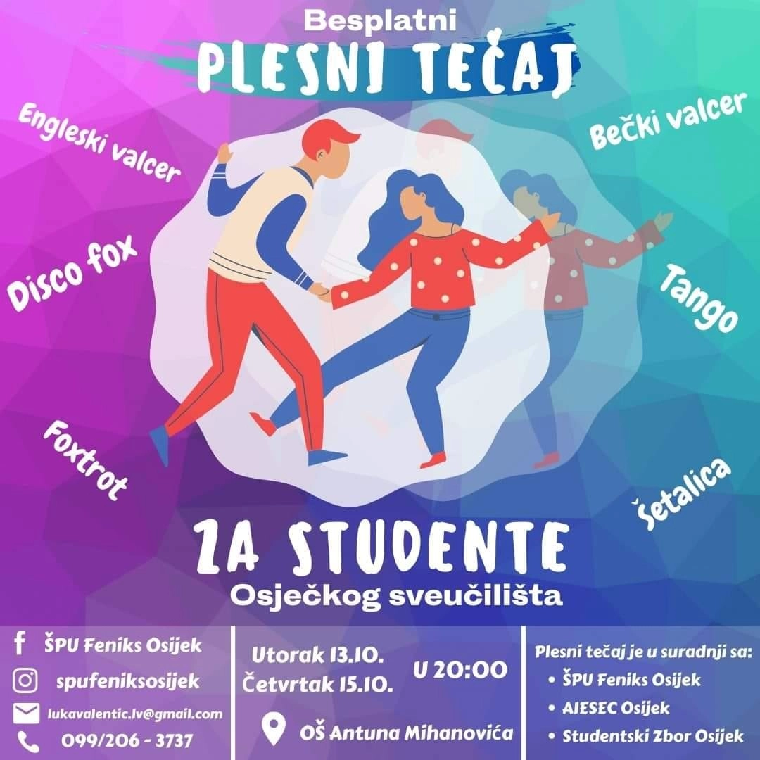 Besplatni plesni tečaj za studente