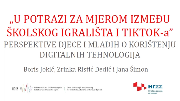Objavljeno je izvješće „U potrazi za mjerom između školskog igrališta i TikToka: perspektive djece i mladih o korištenju digitalnih tehnologija”