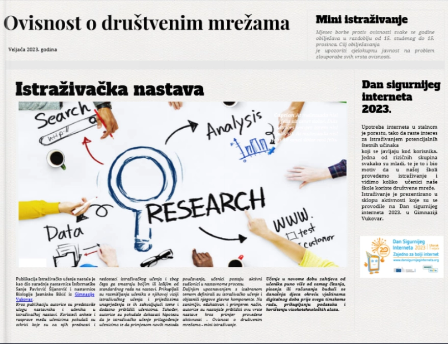 Što o društvenim mrežama misle vukovarski gimnazijalci?