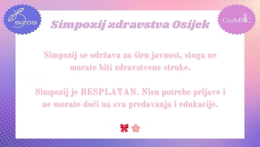 Javnozdravstveni simpozij SIZOS u Osijeku ove godine u ružičastom mjesecu