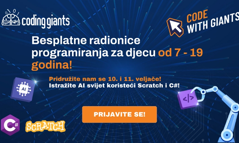 Besplatne radionice programiranja za djecu i tinejdžere
