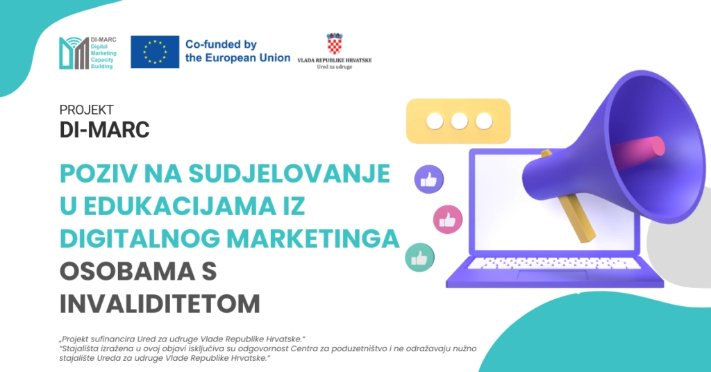 Poziv na sudjelovanje u edukacijama iz digitalnog marketinga osobama s invaliditetom