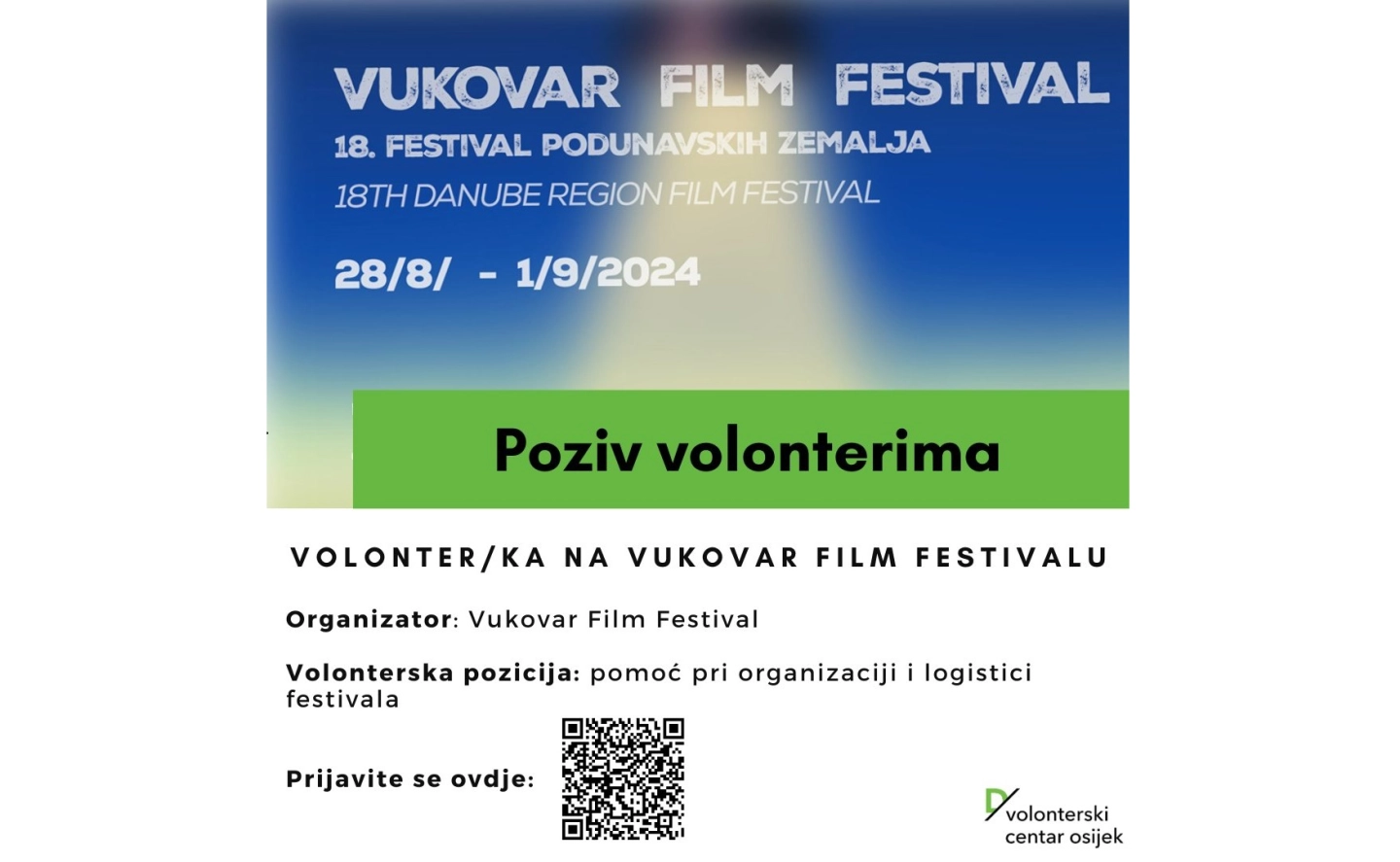 Volontirajte na Vukovar Film Festivalu!