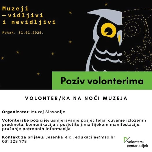 Volontirajte na Noći muzeja!