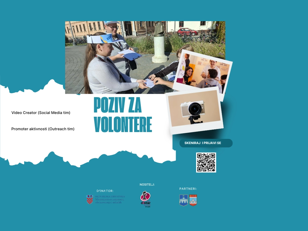 Pridruži se volonterskom timu Info- centra za mlade