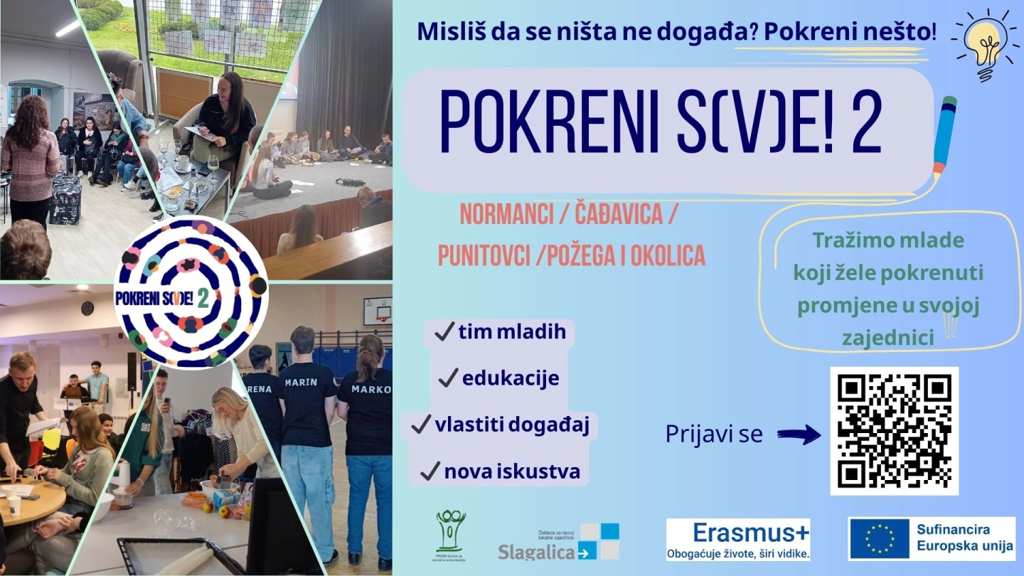 Poziv mladima za uključivanje u projekt Pokreni s(v)e! 2